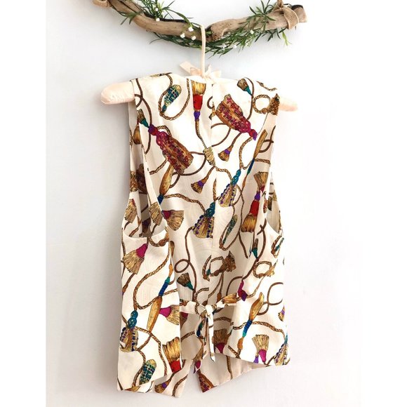 Vintage Multicolor Tassel Vest - Picture 3 of 6